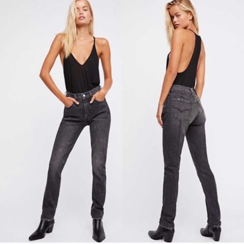 Levi 501 distressed mom jean